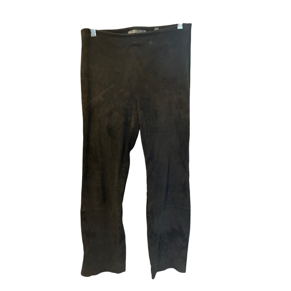 ⭐️ Women Vince Brown 100% Lambs Skin Suede Pants Size Medium Quiet Luxury Preppy